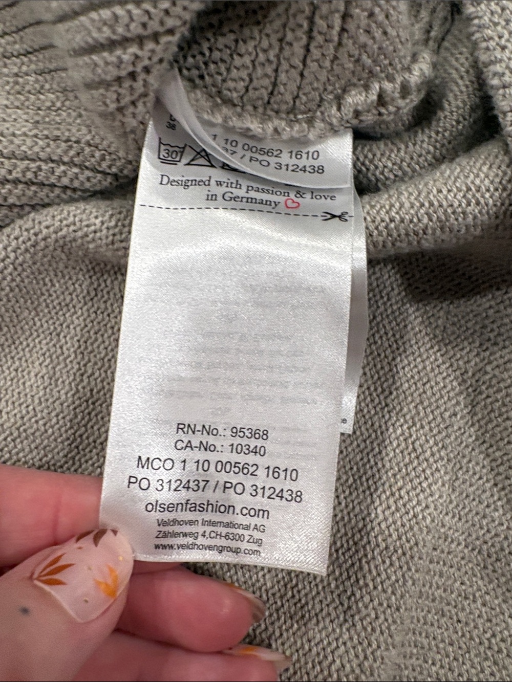 Light Beige Ribbed Full-Zip Sweater Jacket - Picture 8 of 9